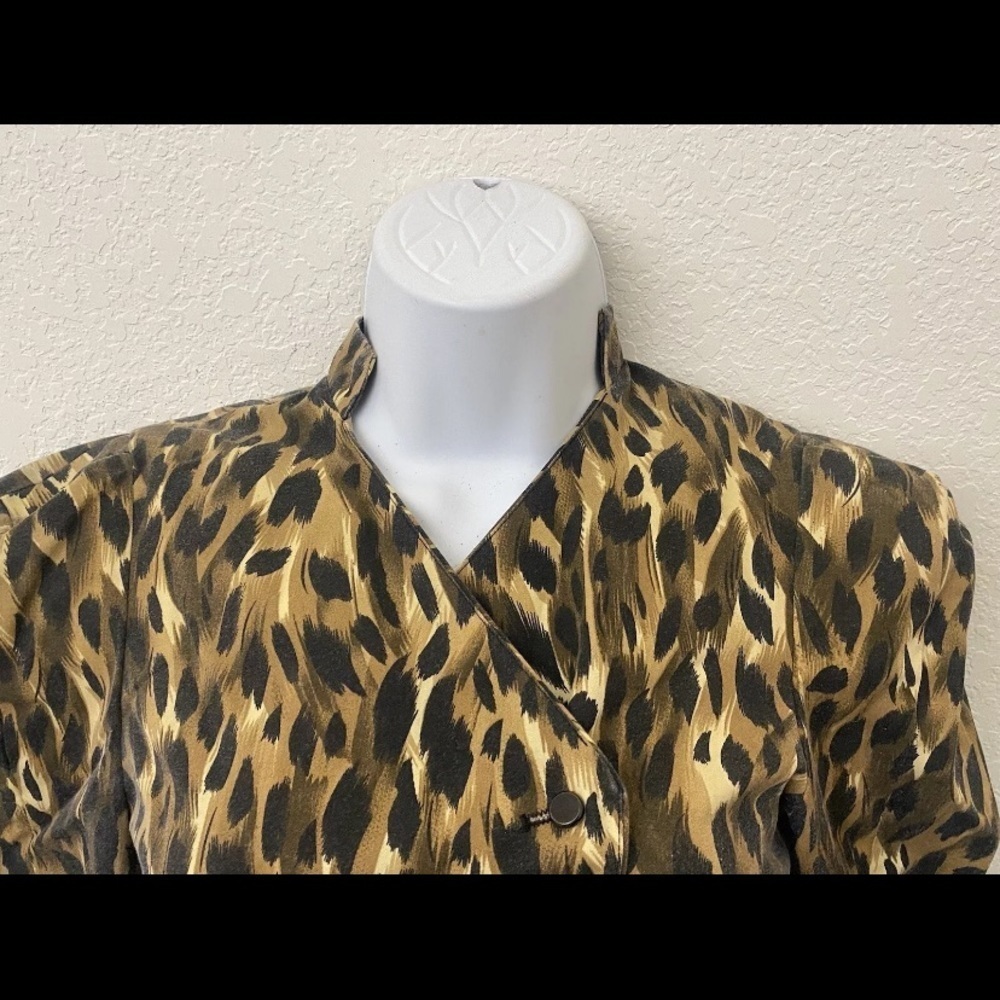 kardashian kollection Leopard Cheetah Print Blazer Jacket Women’s S Line…​​ - Picture 3 of 12